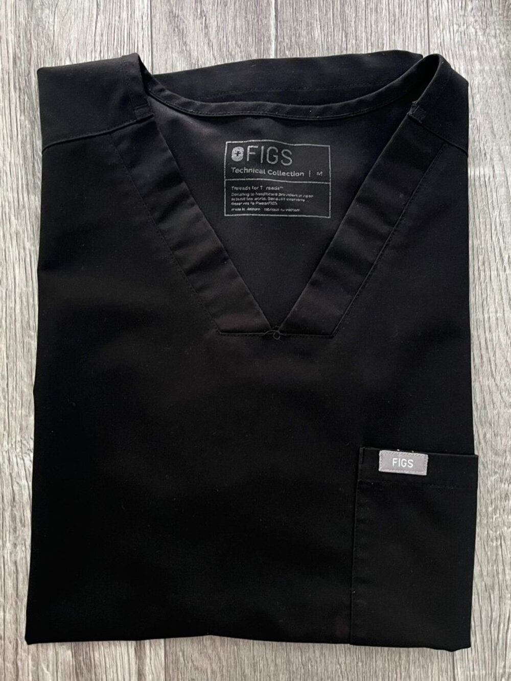 Figs Chisec 3-Pocket Top Men Black Medium